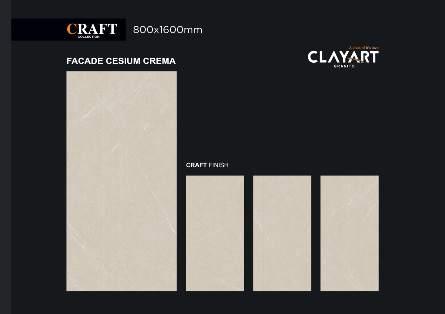 Facade Cesium Crema tile from Morbi, India