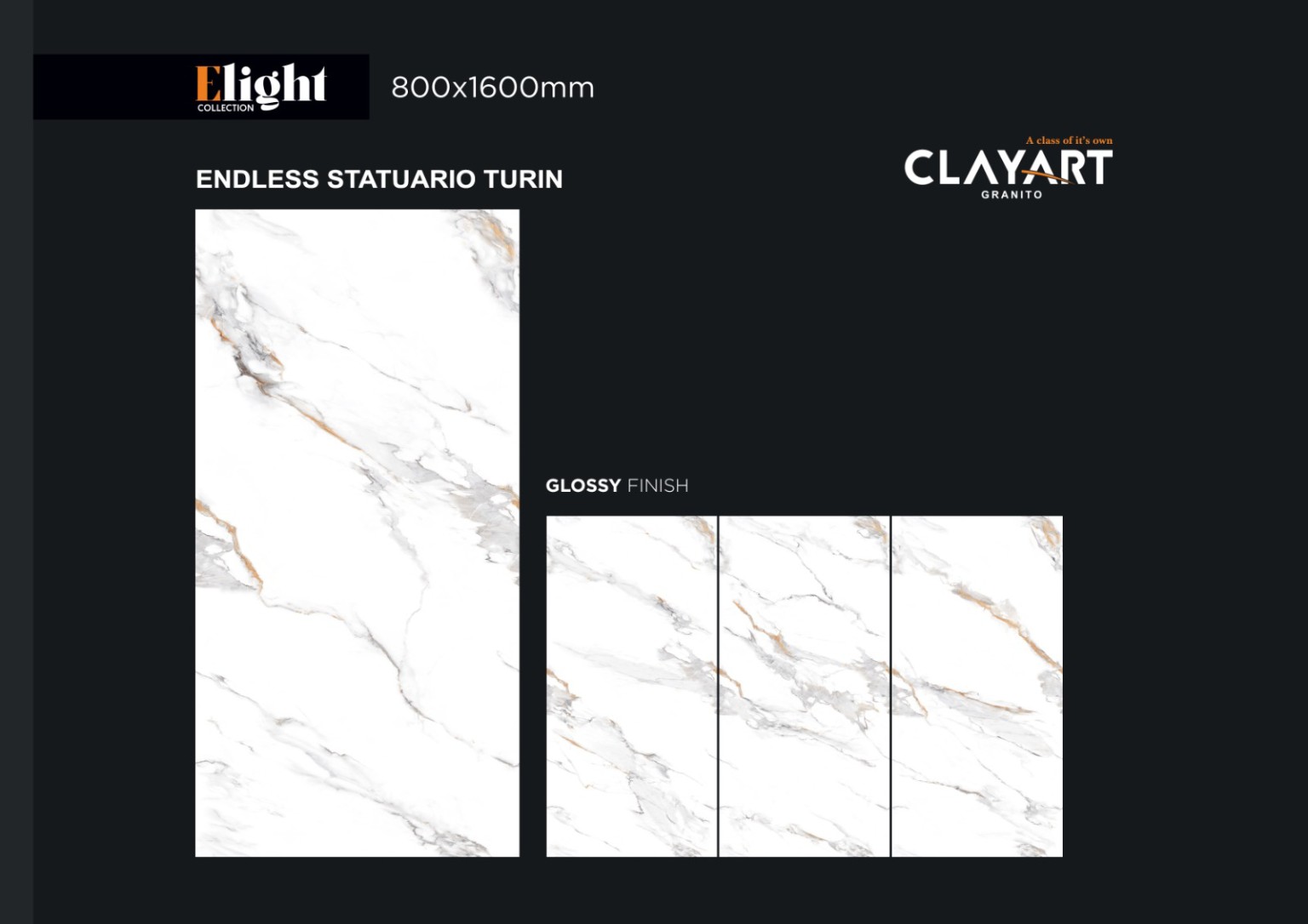 Endless Statuario Turin tile from Morbi, India